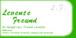 levente freund business card